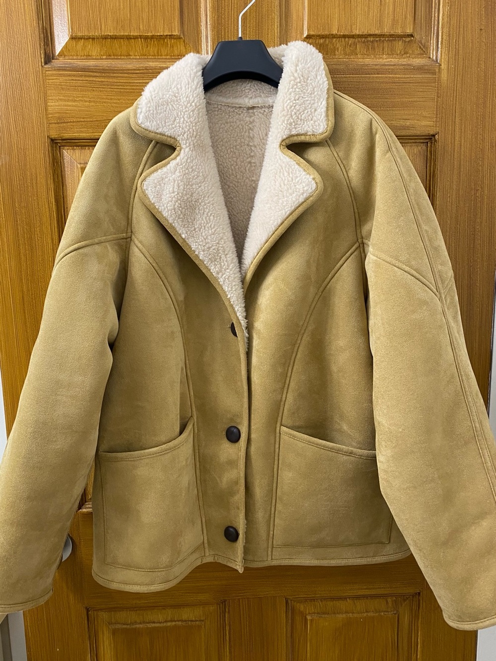 Mango Tan Shearling Jacket